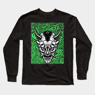 Samurai demon mask Long Sleeve T-Shirt